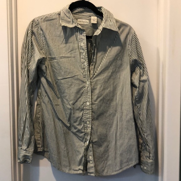 Black and white stripe button down - Picture 1 of 2